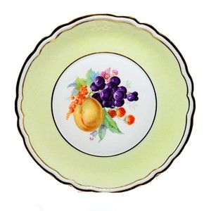 Royal Heidelberg Bavaria Winterling Gold Trim Lattice Autumn Fruit 10"Plate MCM